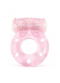 Розовое эрекционное виброкольцо с бабочкой - 1137 - в Новосибирске купить с доставкой