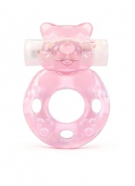 Розовое эрекционное виброкольцо в форме мишки - 1137 - в Новосибирске купить с доставкой