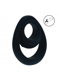 Черное эрекционное кольцо Double Ergo Silicone Cockring - Shots Media BV - в Новосибирске купить с доставкой