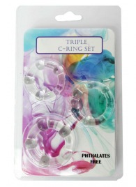 Набор из 3 эрекционных прозрачных колец - Boys of Toys - в Новосибирске купить с доставкой