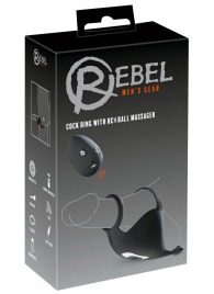 Черная вибронасадка для эрекции и стимуляции мошонки Cock ring with RC ball massager - Orion - в Новосибирске купить с доставкой