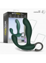 Зеленый вибромассажёр простаты Greeny - 12,8 см. - Intoyou - в Новосибирске купить с доставкой