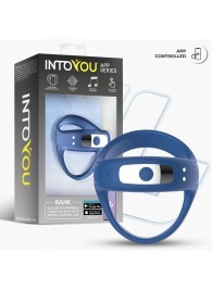 Синее интерактивное эрекционное виброкольцо Rank - Intoyou - в Новосибирске купить с доставкой