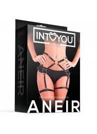 Черные стрепы на бёдра Aneir - Intoyou - купить с доставкой в Новосибирске