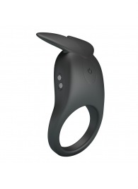Черное перезаряжаемое виброкольцо Carlton - Baile - в Новосибирске купить с доставкой