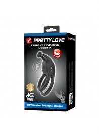 Черное перезаряжаемое виброкольцо Goodwin - Baile - в Новосибирске купить с доставкой