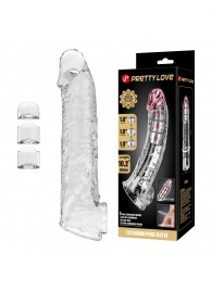 Прозрачный фаллоудлинитель с подхватом мошонки Silas - 26 см. - Baile - в Новосибирске купить с доставкой