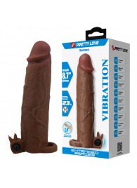 Коричневая насадка на пенис Xerxes - 22 см. - Baile - в Новосибирске купить с доставкой