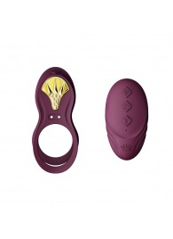 Фиолетовое эрекционное виброкольцо Bayek с пультом ДУ - Zalo - в Новосибирске купить с доставкой