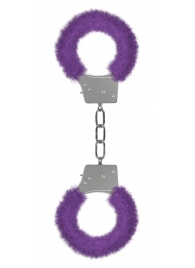 Пушистые фиолетовые наручники OUCH! Purple - Shots Media BV - купить с доставкой в Новосибирске
