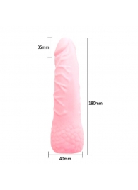 Удлиняющая насадка на пенис с расширением в основании - 18 см. - Baile - в Новосибирске купить с доставкой