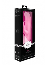 Розовый вибратор с клиторальным отростком VILAIN BIANCA PASSION - 18 см. - Blush Novelties