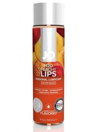 Лубрикант на водной основе с ароматом персика JO Flavored Peachy Lips - 120 мл. - System JO - купить с доставкой в Новосибирске