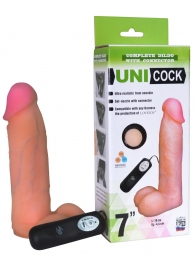 Фаллическая насадка Харнесс UNICOCK 7  с вибрацией - 19 см. - LOVETOY (А-Полимер) - купить с доставкой в Новосибирске