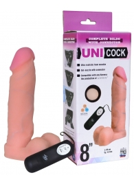 Фаллическая насадка Харнесс UNICOCK 8  с вибрацией - 20 см. - LOVETOY (А-Полимер) - купить с доставкой в Новосибирске