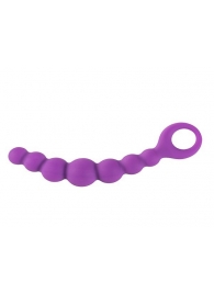Фиолетовая анальная цепочка Bubble-Chain - 15 см. - Adrien Lastic