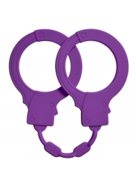 Фиолетовые силиконовые наручники Stretchy Cuffs Purple - Lola toys - купить с доставкой в Новосибирске