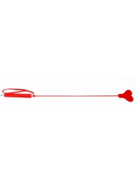 Красный стек со шлепком в виде сердца - 63,5 см. - БДСМ Арсенал - купить с доставкой в Новосибирске
