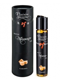 Массажное масло с ароматом карамели Huile de Massage Gourmande Caramel - 59 мл. - Plaisir Secret - купить с доставкой в Новосибирске