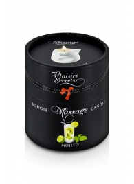 Массажная свеча с ароматом мохито Bougie de Massage Mojito - 80 мл. - Plaisir Secret - купить с доставкой в Новосибирске