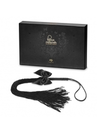 Чёрная плётка Lilly Whip Bijoux - Bijoux Indiscrets - купить с доставкой в Новосибирске