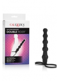 Насадка на пенис для двойного проникновения Silicone Beaded Double Rider - 14 см. - California Exotic Novelties - в Новосибирске купить с доставкой