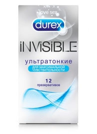 Ультратонкие презервативы Durex Invisible - 12 шт. - Durex - купить с доставкой в Новосибирске