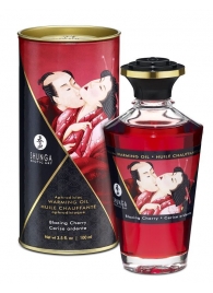 Массажное интимное масло с ароматом вишни - 100 мл. - Shunga - купить с доставкой в Новосибирске