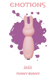 Розовый мини-вибратор с ушками Emotions Funny Bunny Light pink - Lola toys
