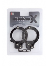 Чёрные наручники из листового металла BONDX METAL CUFFS BLACK - Dream Toys - купить с доставкой в Новосибирске