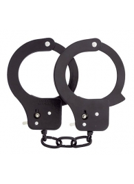 Чёрные наручники из листового металла BONDX METAL CUFFS BLACK - Dream Toys - купить с доставкой в Новосибирске