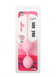 Розовые вагинальные шарики SEE YOU IN BLOOM DUO BALLS 36MM - Dream Toys
