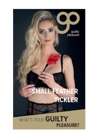 Пластиковая метелочка с красными пёрышками Small Feather Tickler - 32 см. - Blush Novelties - купить с доставкой в Новосибирске