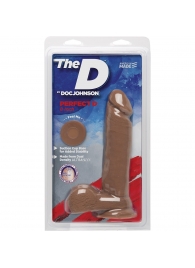 Фаллоимитатор-мулат The D Perfect D 8  Caramel - 20,3 см. - Doc Johnson