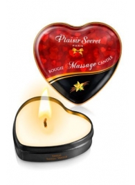 Массажная свеча с ароматом ванили Bougie Massage Candle - 35 мл. - Plaisir Secret - купить с доставкой в Новосибирске