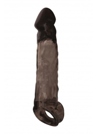 Чёрная насадка на пенис Tс подхватом - 19,5 см. - ToyFa - в Новосибирске купить с доставкой