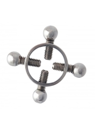 Серебристые зажимы для сосков на винтах - ToyFa - купить с доставкой в Новосибирске