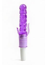 Фиолетовый вибратор с дополнительными отростками - 21 см. - 4sexdreaM