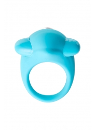 Голубое эрекционное силиконовое кольцо TOYFA A-Toys - A-toys - в Новосибирске купить с доставкой