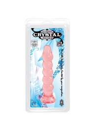 Анальная елочка из розового геля Crystal Jellies Anal Plug Bumps - 15,2 см. - Doc Johnson