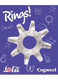 Прозрачное эрекционное кольцо Rings Cogweel - Lola Games - в Новосибирске купить с доставкой