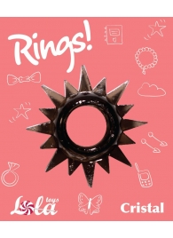 Чёрное эрекционное кольцо Rings Cristal - Lola Games - в Новосибирске купить с доставкой