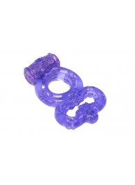 Фиолетовое эрекционное кольцо Rings Treadle с подхватом - Lola Games - в Новосибирске купить с доставкой