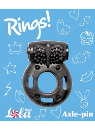 Черное эрекционное кольцо с вибрацией Rings Axle-pin - Lola Games - в Новосибирске купить с доставкой