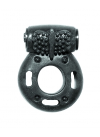 Черное эрекционное кольцо с вибрацией Rings Axle-pin - Lola Games - в Новосибирске купить с доставкой