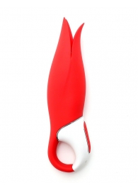 Красный вибратор Satisfyer Power Flower с лепестками - 18,8 см. - Satisfyer
