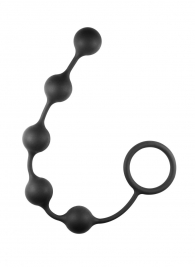 Чёрная анальная цепочка Classic Anal Beads - 31,5 см. - Lola Games