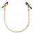 Чёрные с золотом зажимы на соски Gold Chain Nipple Clamps - Pipedream - купить с доставкой в Новосибирске