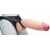 Телесный реалистичный фаллоимитатор на черных трусиках Real Big Strap-On - 34,5 см. - LOVETOY (А-Полимер) - купить с доставкой в Новосибирске