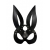 Черная кожаная маска зайки Miss Bunny - БДСМ Арсенал - купить с доставкой в Новосибирске